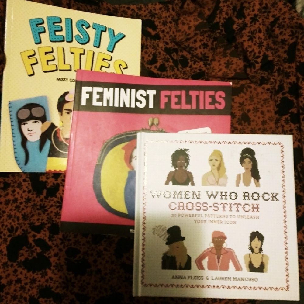 3 × Fun Feminist Arts & Crafts Books - 1 Low Price for the Lot!